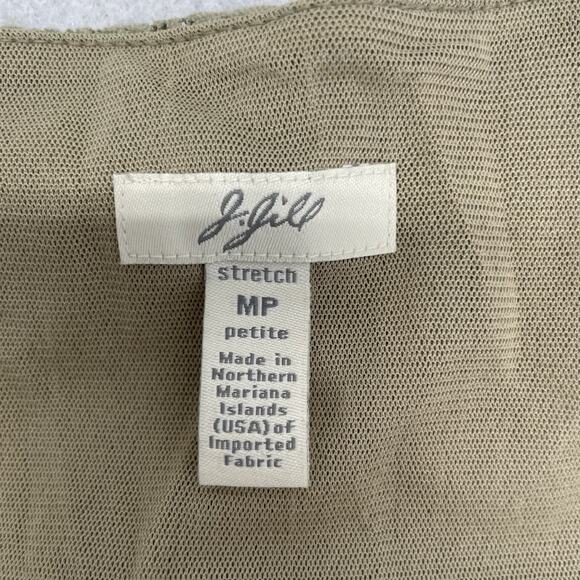 J. Jill Blouse Women's Medium Petite Green Long Sleeve Lace Top - Picture 6 of 10